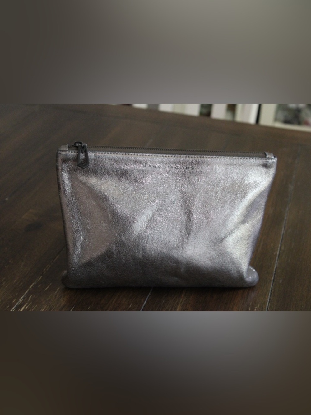 Marc Jacobs for Neiman Marcus Target metallic silver pouch clutch.